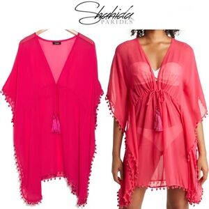 SHAHIDA PARIDES V-Neck Pompom Cover Up OS 160$